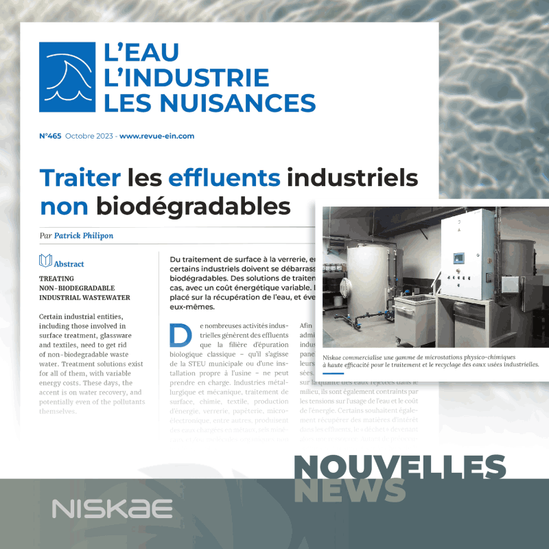 NISKAE participe à la revue l'Eau l'Industrie les nuisances
