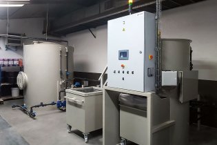 Stations pour le traitement des eaux usées d'une imprimerie industrielle