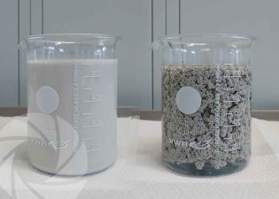 Coagulation-floculation des eaux de lavage de cuves mobiles de production de peintures