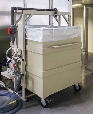 Caisson de filtration des boues de peinture
