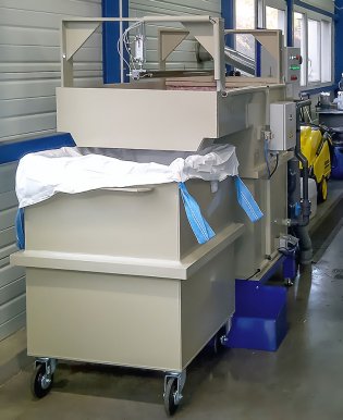 Ecrèmeur cabine de peinture pour l'extraction des boues de peinture