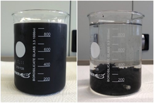 Coagulant | floculant sur mesure - avant et après le traitement des eaux sales